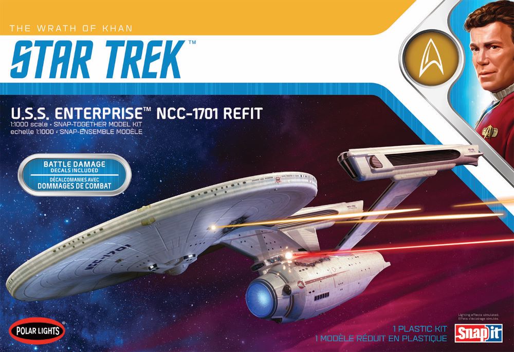 1/1000 Star Trek Wrath of Khan USS Enterprise NCC1701 Refit (Snap)