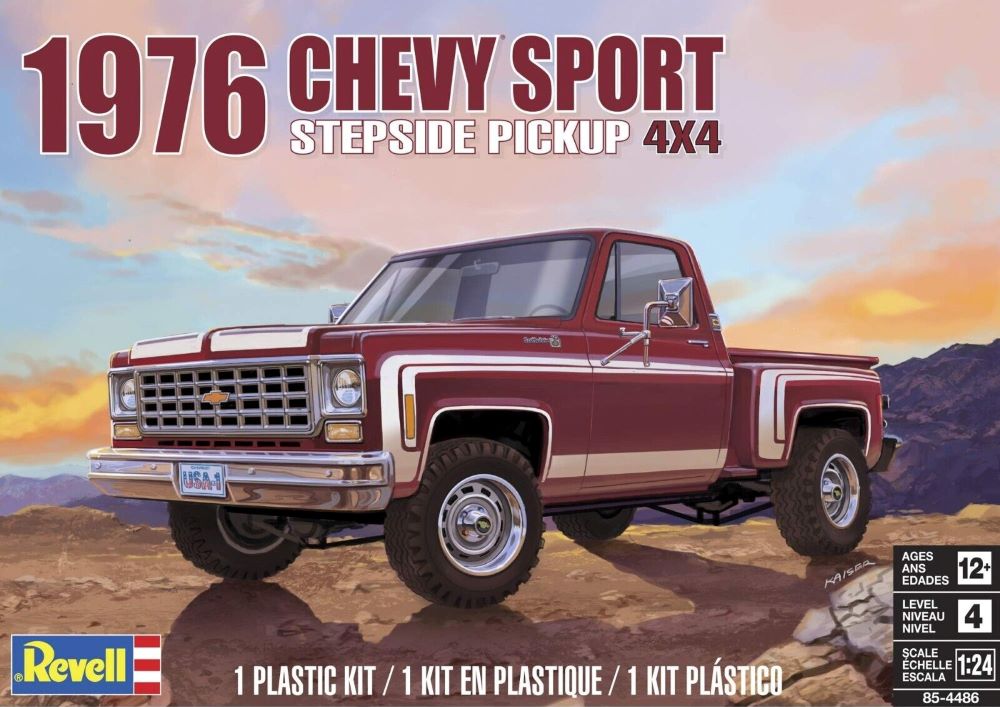 1/24 1976 Chevy Sport Stepside 4x4 Pickup Truck