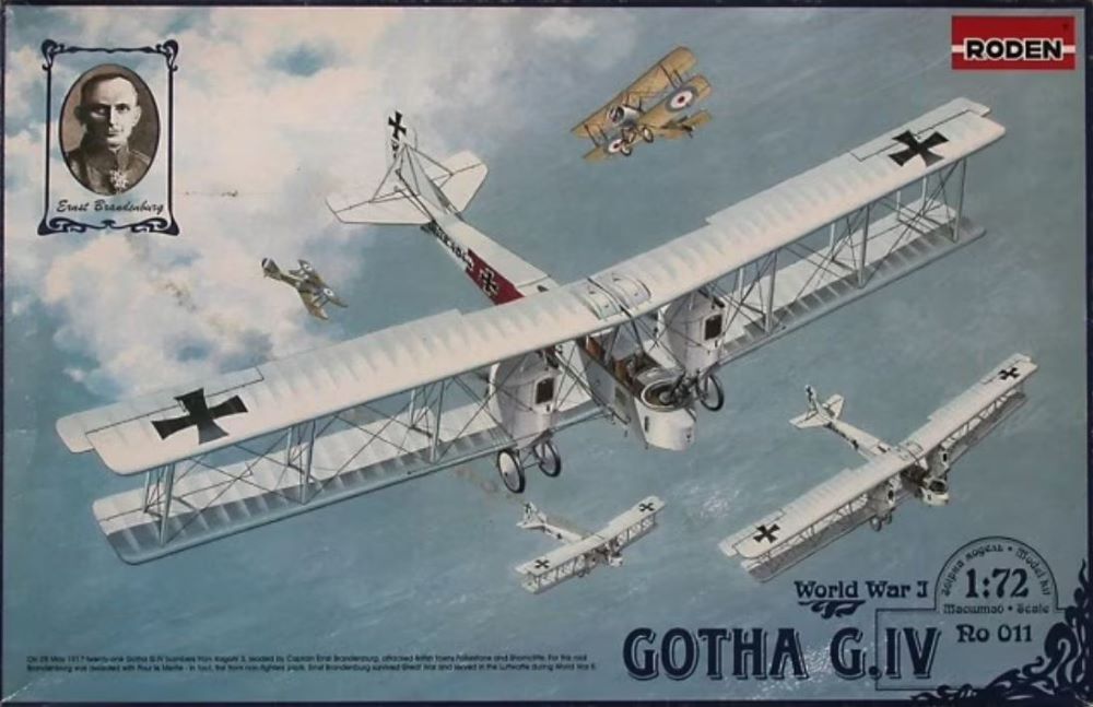 1/72 Gotha G IV WWI German BiPlane Bomber