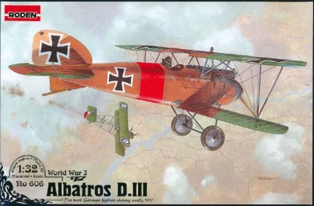 1/32 Albatros D III WWI German BiPlane Fighter