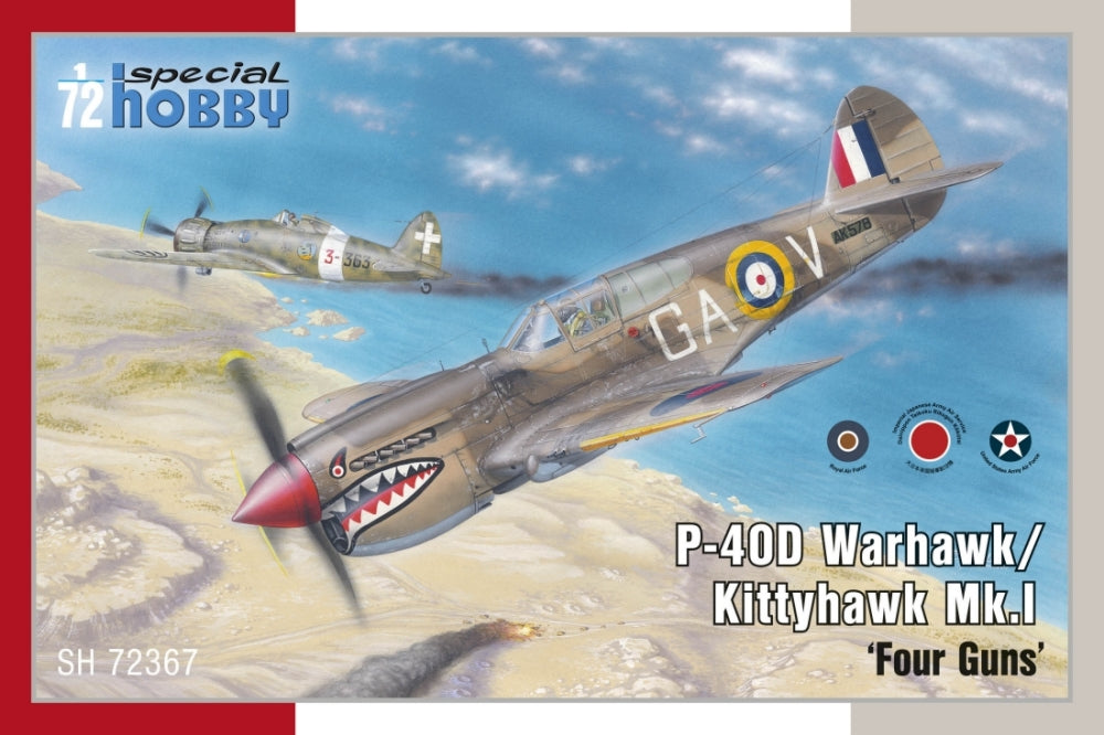 1/72 P40D Warhawk/Kittyhawk Mk I Four Guns Fighter
