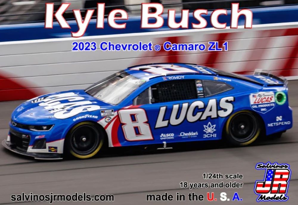 1/24 Kyle Busch 2023 NASCAR Chevrolet Camaro ZL1 Race Car (Lucas Oil) (Ltd Prod)