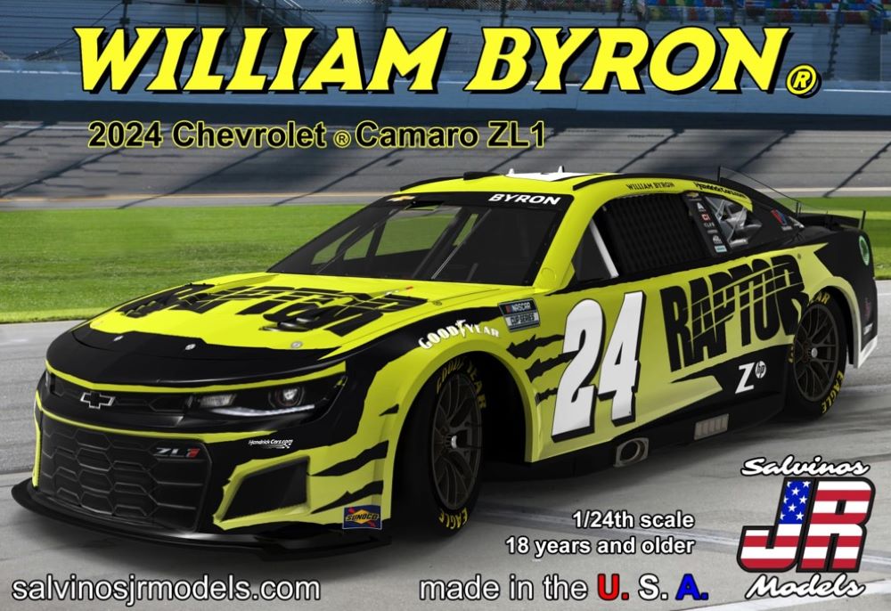 1/24 Willam Byron 2024 NASCAR Chevrolet Camaro ZL1 Race Car (Primary Livery) (Ltd Prod)