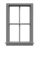 HO 2/2 Dbl Hung Window w/Glazing & Shades 36"w x 64"h (12)