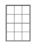 HO 12-Pane Masonry Window w/Glazing 72"w x 102"h (6)