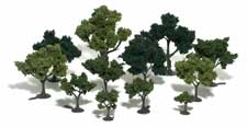 Realistic Tree Kit Deciduous Light, Med & Dk Green 3/4" - 3" (36)