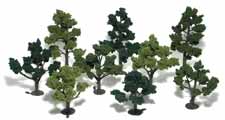 Realistic Tree Kit Deciduous Light, Med & Dk Green 3" - 5" (14)