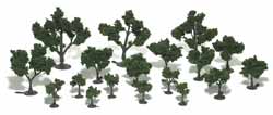 Realistic Tree Kit Deciduous Medium Green 3/4" - 3" (21)