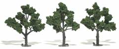 Ready Made Realistic Trees- 4" - 5" Med Green (3)