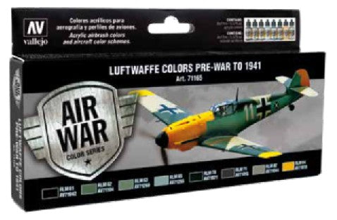 17ml Bottle Luftwaffe Pre-War to 1941 Model Air War Paint Set (8 Colors)