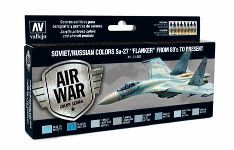 17ml Bottle Soviet/Russian Su27 Flanker 80's to Present Model Air War Paint Set (8 Colors)