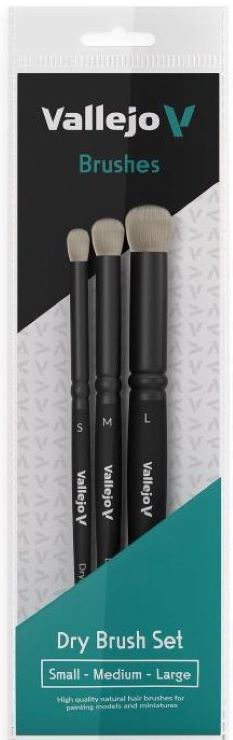 Dry Brush Round Natural Hair Brush Set: Small, Medium, Large