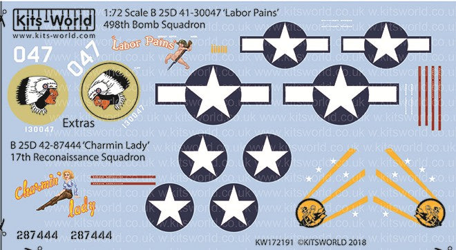 1/72 B25D Labor Pains 498th BS, Charmin Lacy 17th Recon Sq.