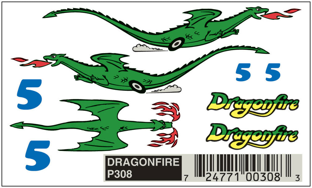 Pine Car Dry Transfer- Dragonfire