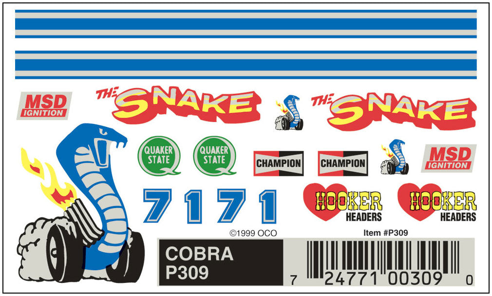 Pine Car Dry Transfer- Cobra