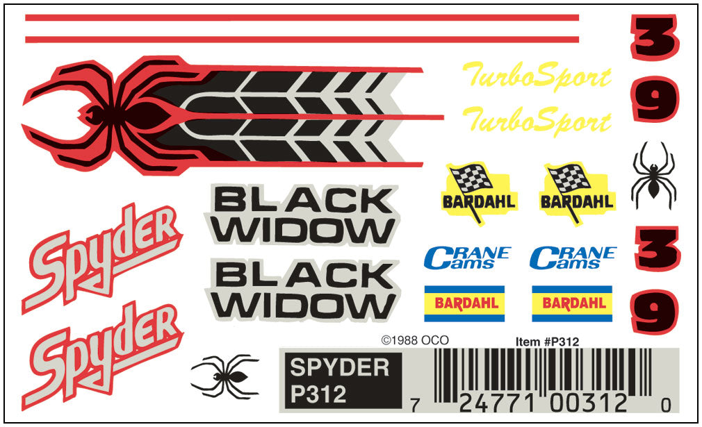 Pine Car Dry Transfer- Spyder