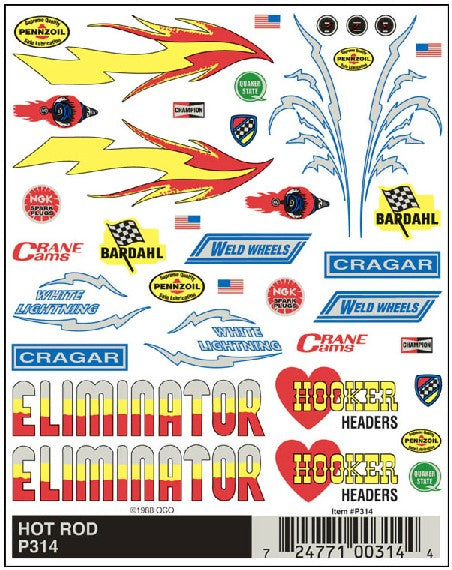 Pine Car Dry Transfer- Hot Rod