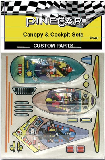 Pine Car Custom Parts- Canopy & Cockpit Sets
