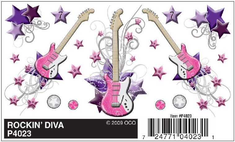 Pine Car Dry Transfer Rockin' Diva