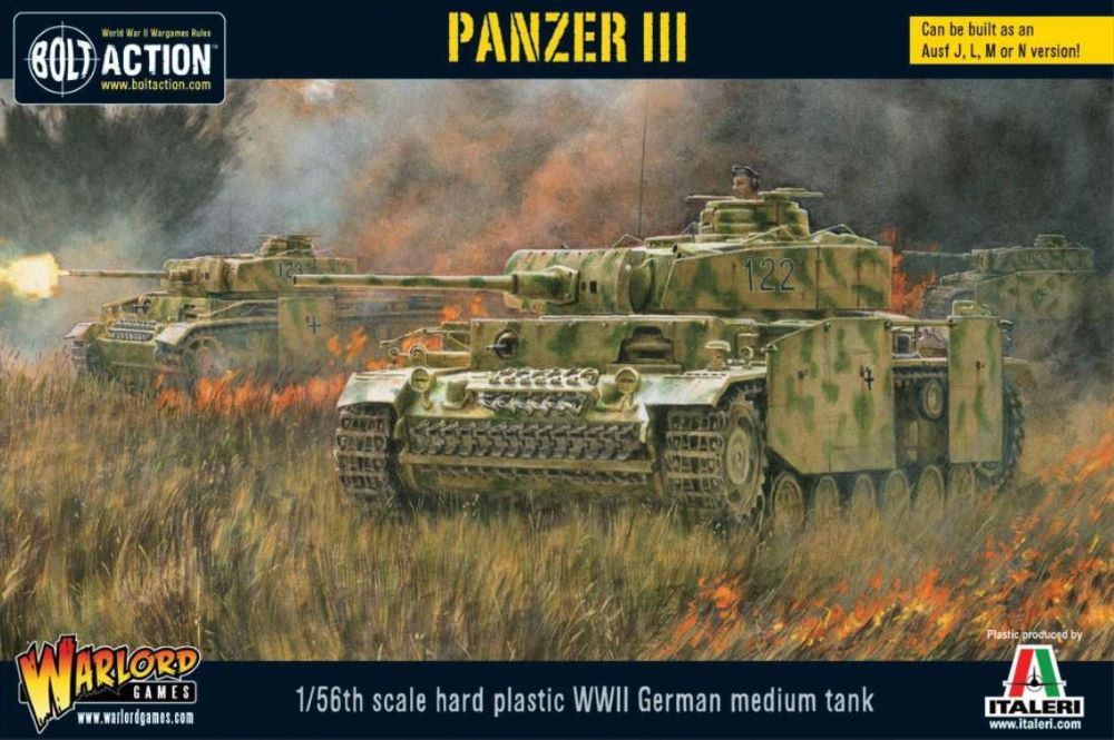 28mm Bolt Action: WWII Panzer III German Medium Tank (Plastic)