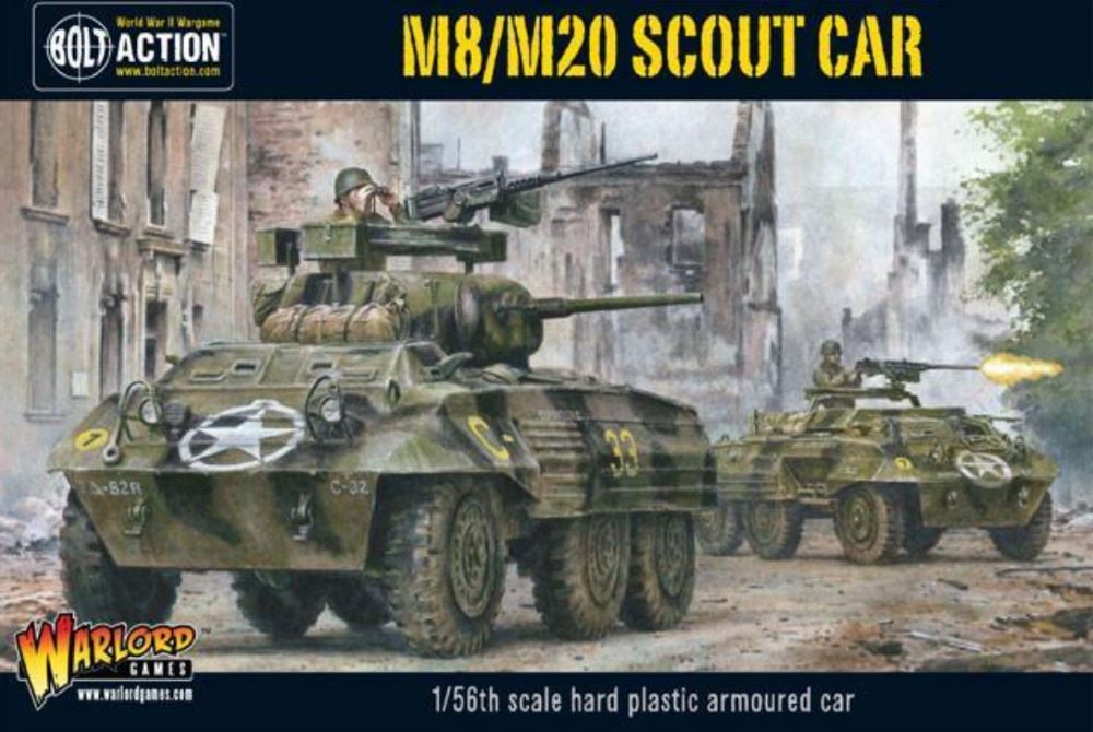 28mm Bolt Action: WWII M8/M20 Greyhound US Scout Car (Plastic)