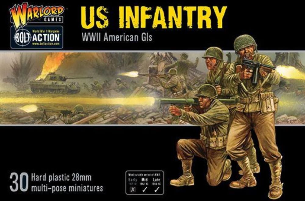 28mm Bolt Action: WWII US Infantry (30) (Plastic)