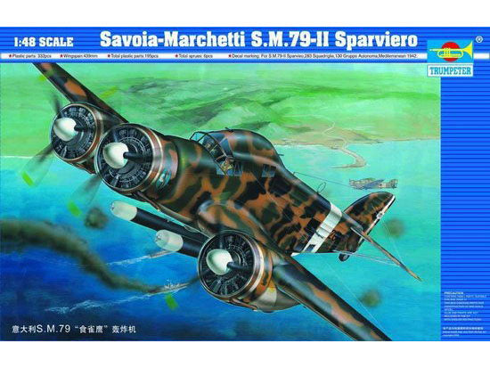 1/48 Savoia Marchetti 79-11 Sparviero Italian Multi-Role Medium Bomber