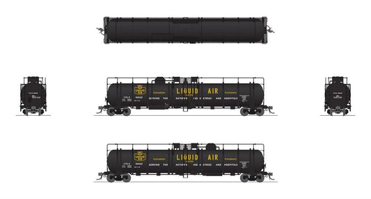 Broadway Limited 8034 Cryogenic Tank Car, Canadian Liquid Air, 2-Pack, HO Scale