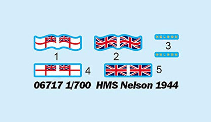 1/700 HMS Nelson British Battleship 1944