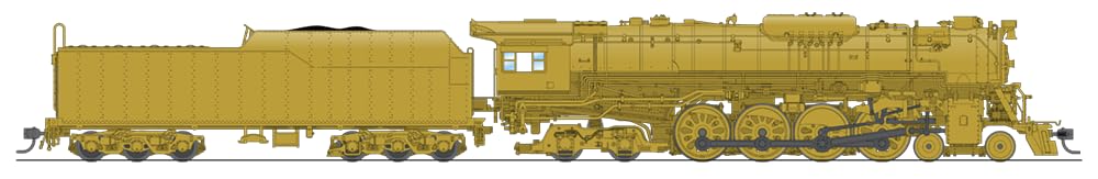 Broadway Limited 4910 C&O J3a 4-8-4, Unlettered, Painted Brass, Paragon3 Sound/DC/DCC, Smoke, HO Scale