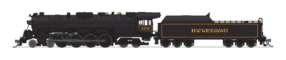 Broadway Limited 7408 Reading T1 4-8-4, RBMN #2102, "Blue Mountain & Reading Scheme, Paragon4 Sound/DC/DCC, Smoke, N Scale