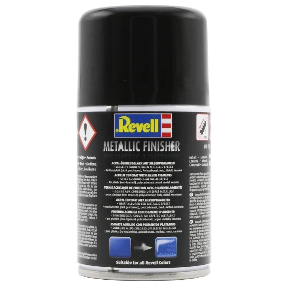 Revell 39627 Metallic Finisher Spray Color - 100ml, Add Metallic Finish To Your Projects