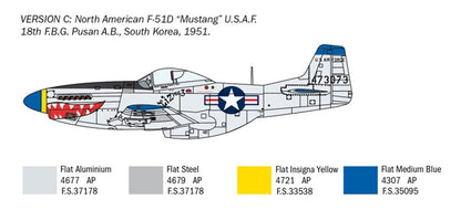 Italeri 1452 North American F-51D Mustang Korean War