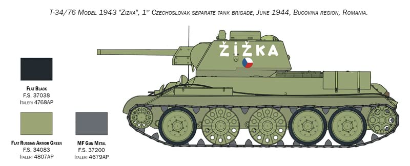 Italeri 7078S 1:72 T34/76 Mod. 43, Faithful Replica, Model Making, Crafts, Hobbies, Gluing, Plastic kit, Assembly