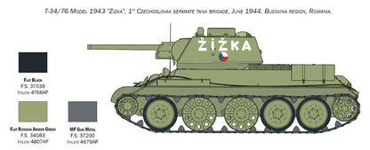Italeri 7078S 1:72 T34/76 Mod. 43, Faithful Replica, Model Making, Crafts, Hobbies, Gluing, Plastic kit, Assembly