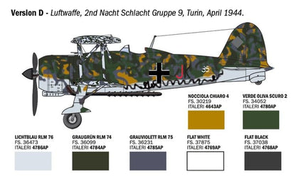 Italeri Fiat Cr.42 Falco Assault/Night Fighter 1:48 Diecast Model Kit