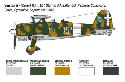 Italeri Fiat Cr.42 Falco Assault/Night Fighter 1:48 Diecast Model Kit