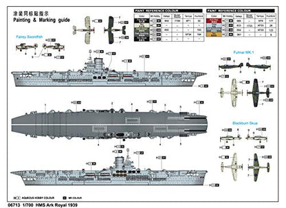 1/700 HMS Ark Royal Aircraft Carrier 1939
