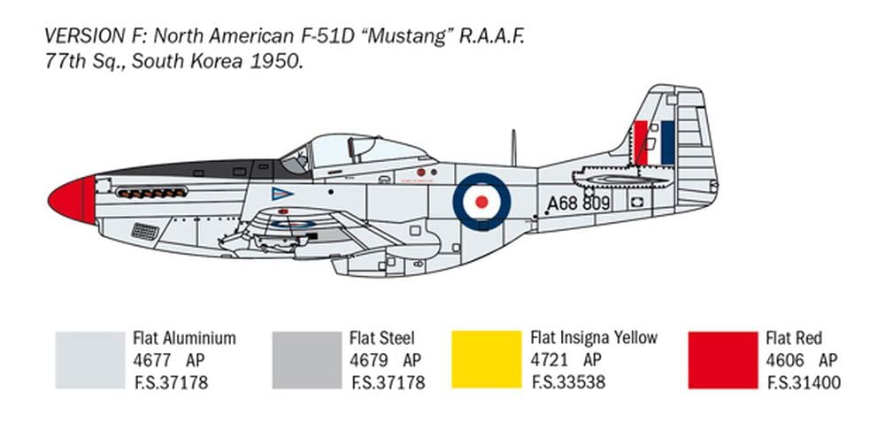 Italeri 1452 North American F-51D Mustang Korean War