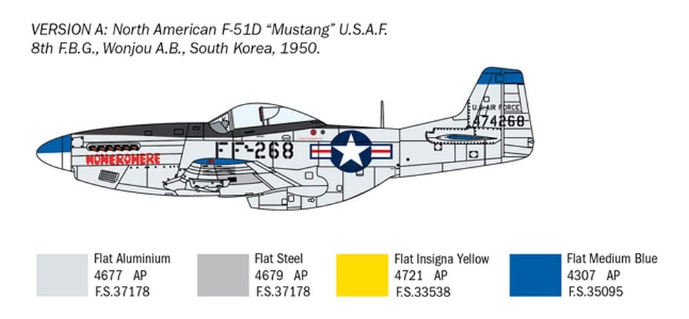 Italeri 1452 North American F-51D Mustang Korean War