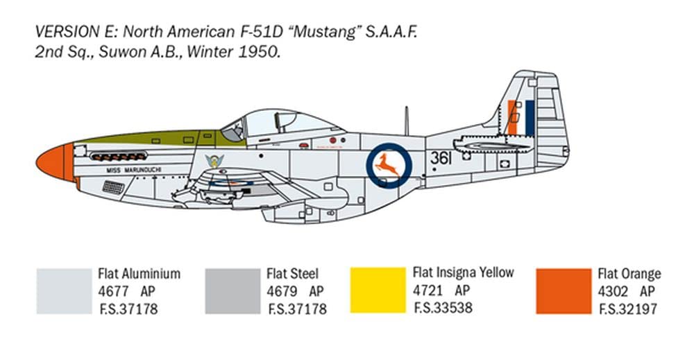 Italeri 1452 North American F-51D Mustang Korean War