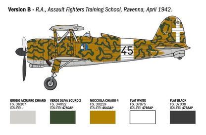 Italeri Fiat Cr.42 Falco Assault/Night Fighter 1:48 Diecast Model Kit