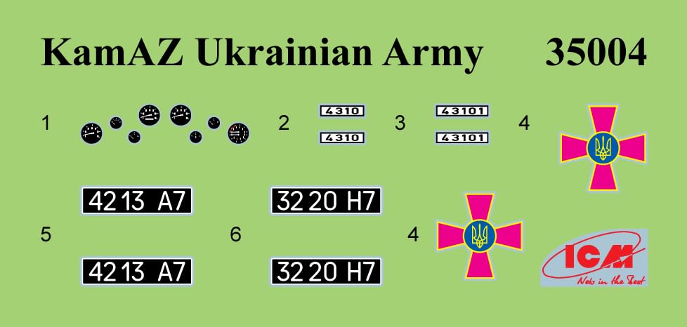 KAMAZ-4310 Ukrainian Military Box Truck - Plastic Military Model Kit - Scale 1:35