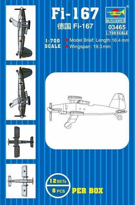 1/700 Fi167 Recon Bomber Set (12/Bx)