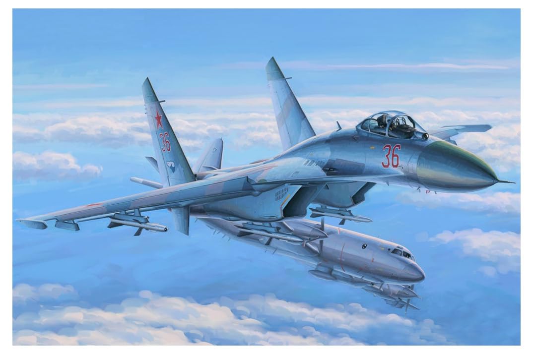 Hobbyboss 81712" Su-27 Flanker Early Plastic Model Kit, 1:48 Scale