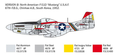 Italeri 1452 North American F-51D Mustang Korean War