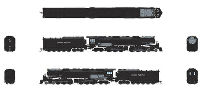 Broadway Limited 8652 UP Challenger 4-6-6-4, #3711, Black & Graphite, Oil Tender, w/Wind Wings, No-Sound/DCC-Ready, N Scale