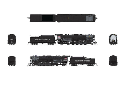 Broadway Limited 7907 Southern Pacific 2-8-4 Berkshire, T1a #3509, 4-axle Tender, No-Sound/DCC-Ready, HO