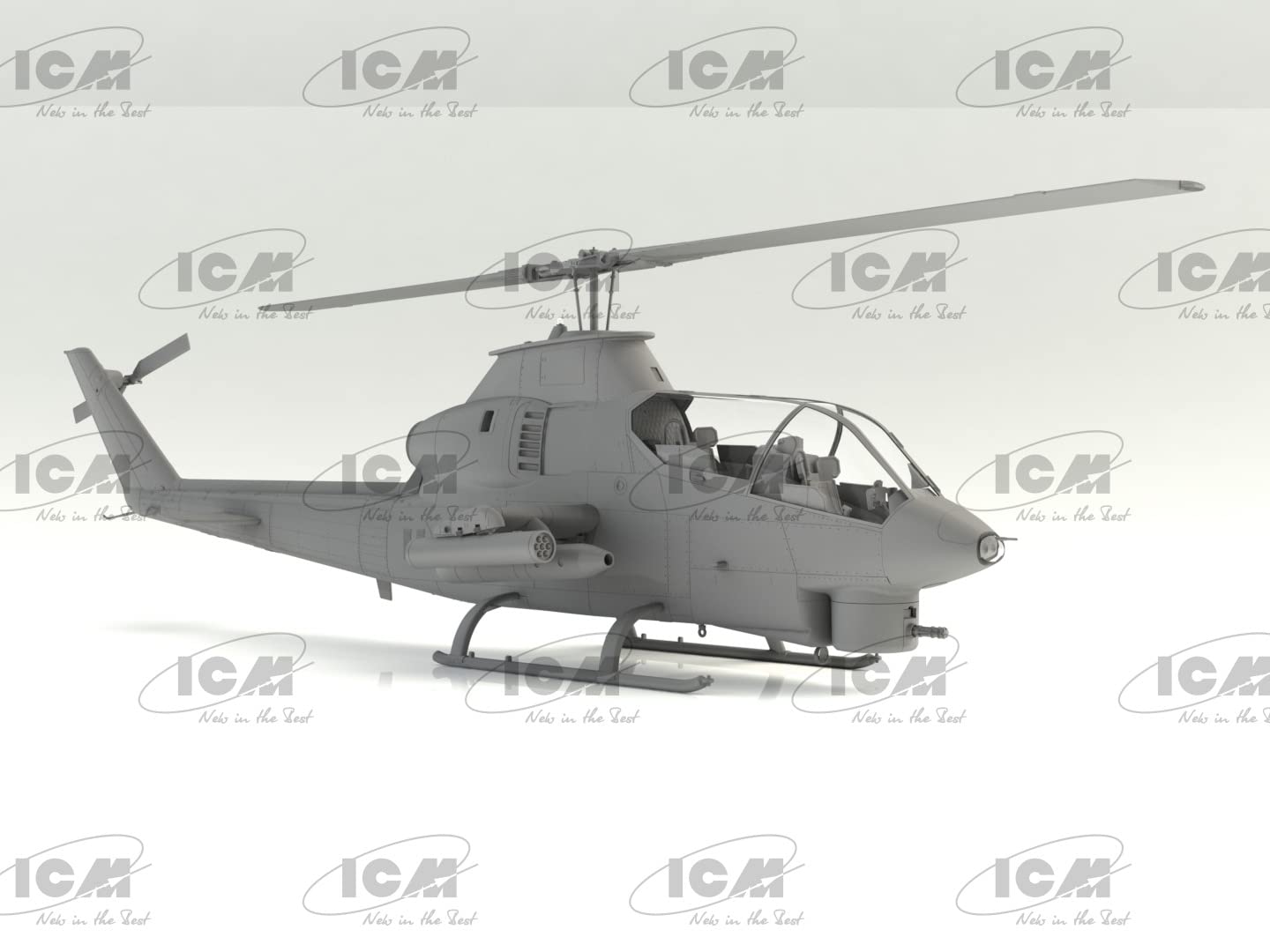 Plastic Military Helicopter AH-1G Cobra (Early Production), US Attack Helicopter Model - Scale 1:32