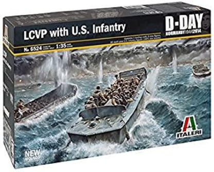 Italeri Models Lcvp with U.S. Infantry D-Day Series Boat Model Building Kits
